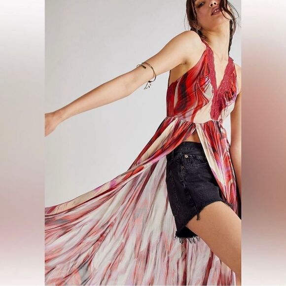 NEW  Free People Sirena Maxi Top Dress Adjustable Halter size S retail $… - Picture 1 of 7